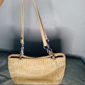 Meiduola YYDS Oatmeal/Tan Corduroy Handbag (Pre-loved)